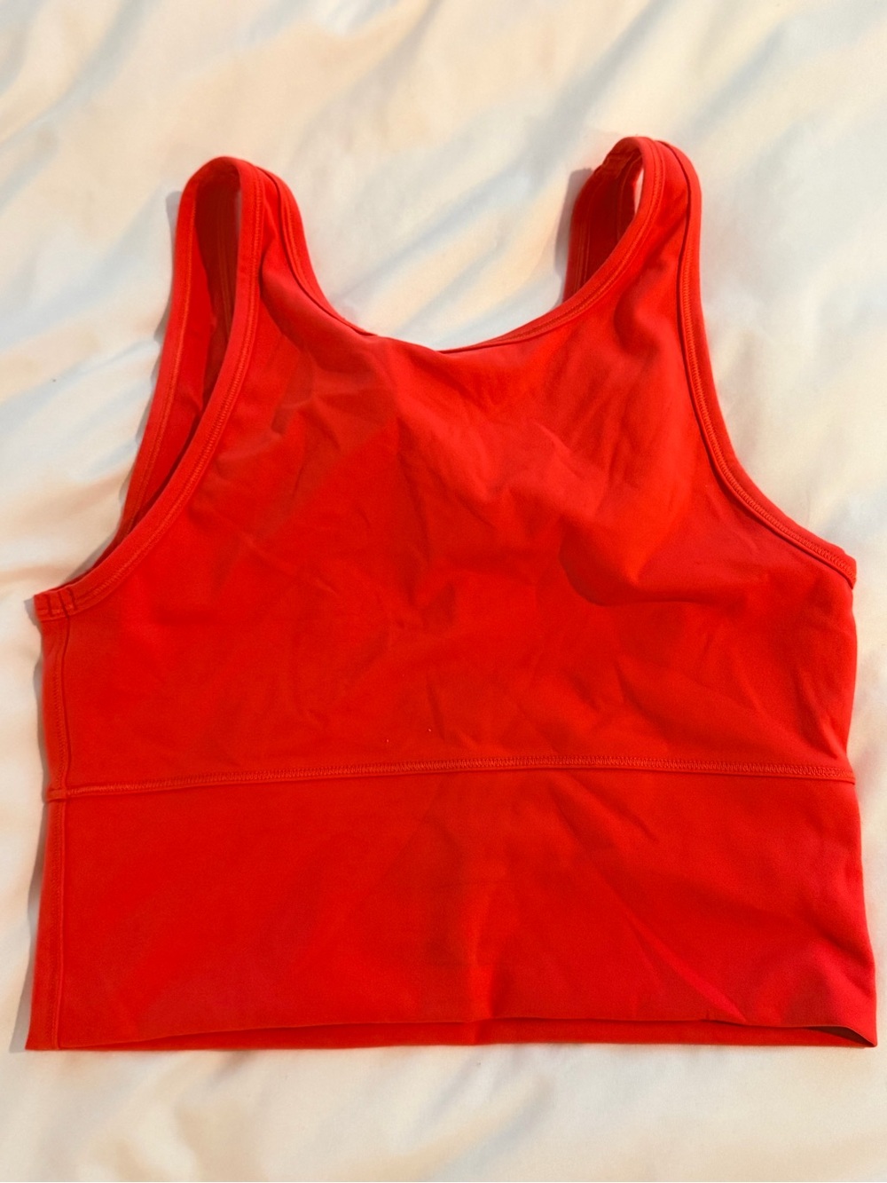 Lululemon Women's Red Seamless Crop Tank Top